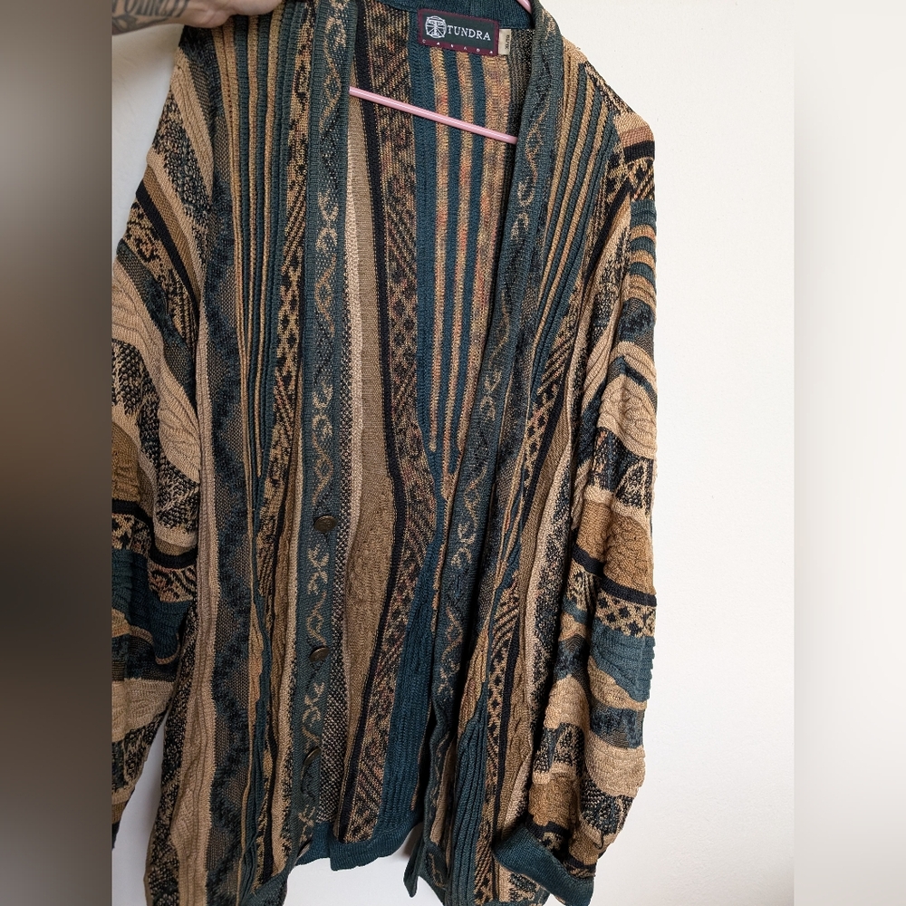 Multicolor Striped Knit Cardigan